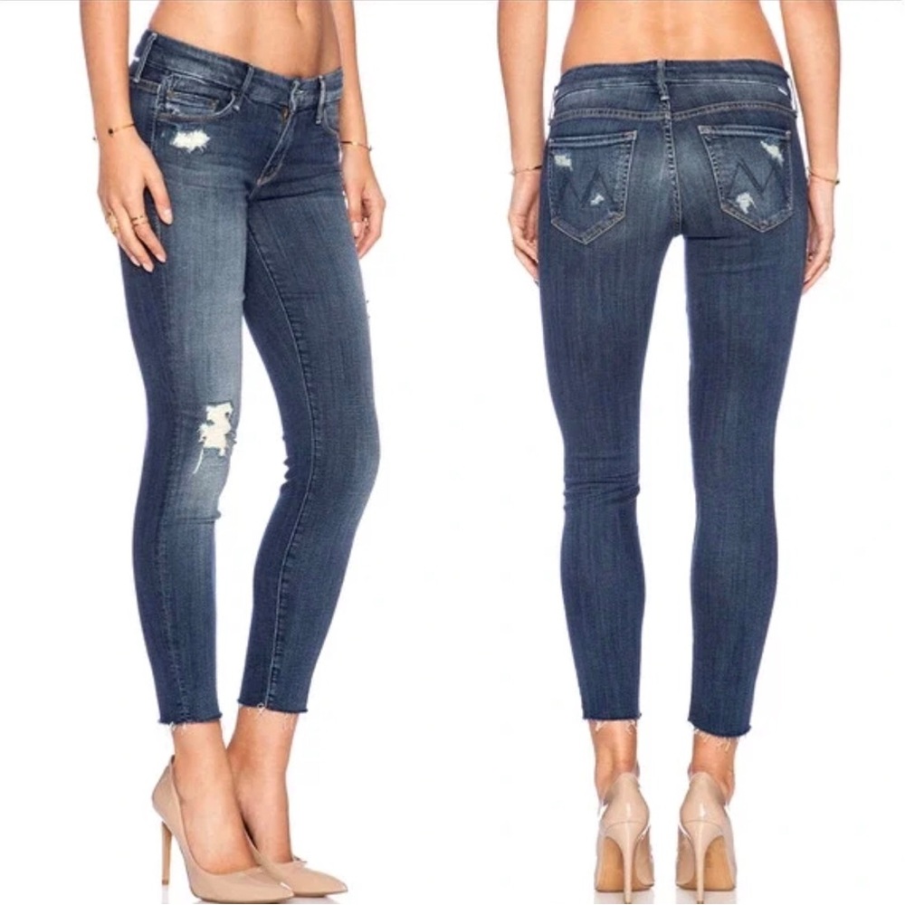 MOTHER Denim The Looker Ankle Fray 28